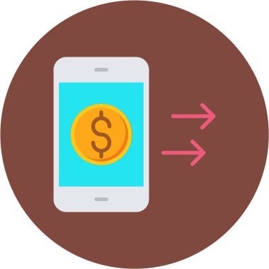 mobil bankacılık simgesi, vektör illüstrasyonu