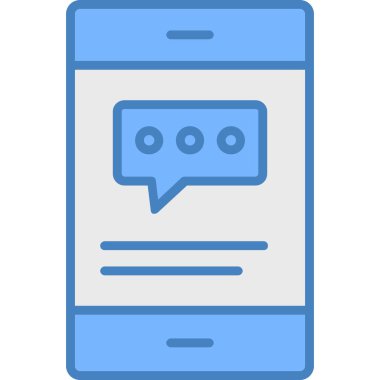 Mesaj var. Web simgesi basit illüstrasyon