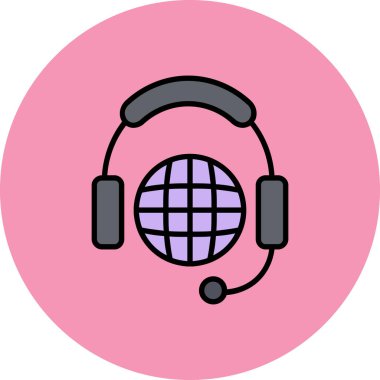 kulaklık simgesi vektör illüstrasyonu