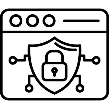 İnternet güvenlik koruma simgesi