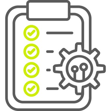 Kontrol listesi sayfası düz yuvarlanmış vektör simgesi