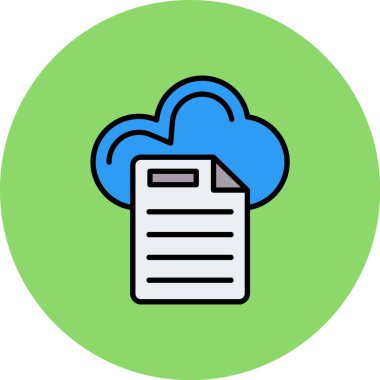 Bulut hesaplama simgesi vektör illüstrasyonu