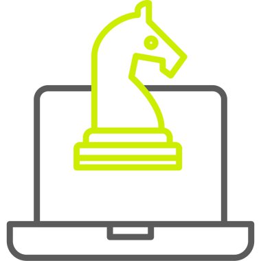 Beyaz arkaplan üzerinde at, illüstrasyon, vektör olan bir dizüstü bilgisayar.