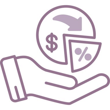 iş ve finans satırı vektör simgesi.