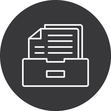 Belge. Web simgesi basit illüstrasyon