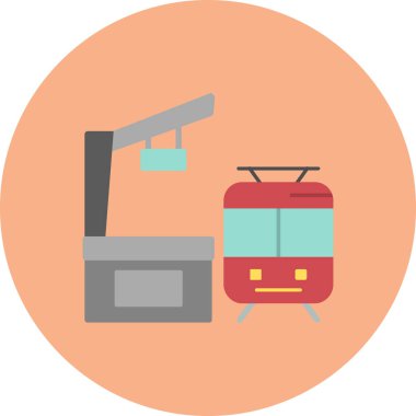 tren. Web simgesi basit tasarım