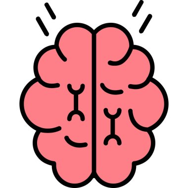 Beyin. Web simgesi basit tasarım