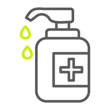 Sıvı ikonlu şişe. vektör illüstrasyonu