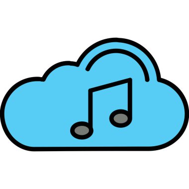 Bulut notası simgesi izole edildi