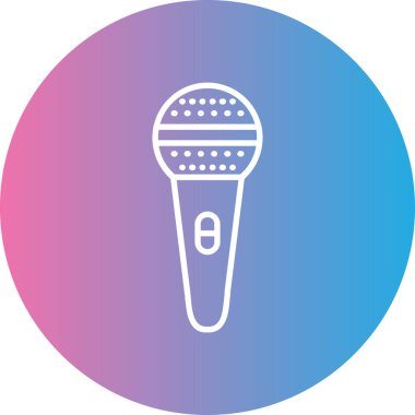 Mikrofon simgesinin vektör illüstrasyonu