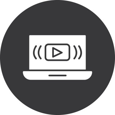 Video kamera. Web simgesi basit illüstrasyon