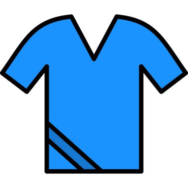 Bir t-shirt simgesinin vektör illüstrasyonu