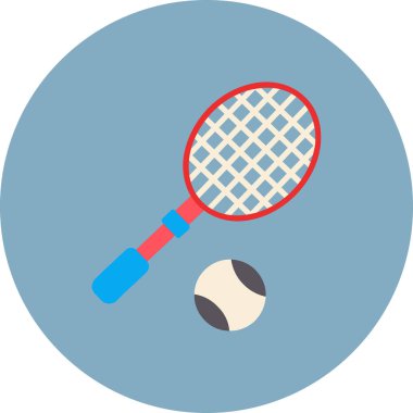 Tenis. Web simgesi basit illüstrasyon
