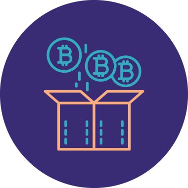 bitcoin. Web simgesi basit illüstrasyon