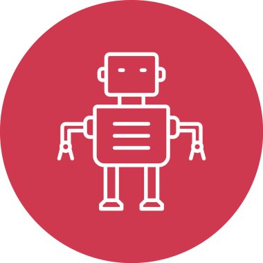 Robot simgesi, modern vektör illüstrasyon tasarımı.