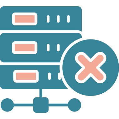 Sunucu. Web simgesi basit illüstrasyon