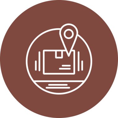 Vektör konumu simge illüstrasyonu