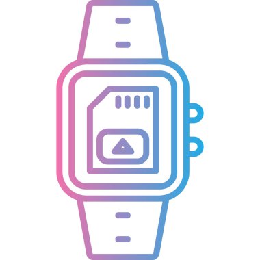 Akıllı saat. Web simgesi basit illüstrasyon