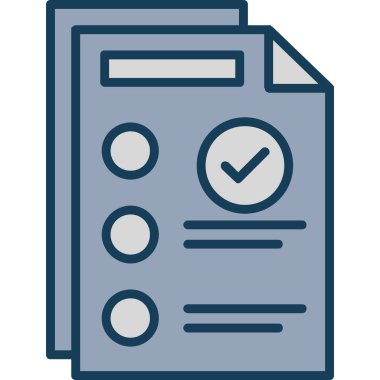 Kontrol listesi. Web simgesi basit illüstrasyon