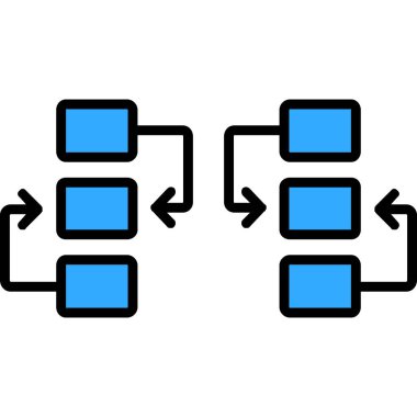 hiyerarşi. Web simgesi basit illüstrasyon