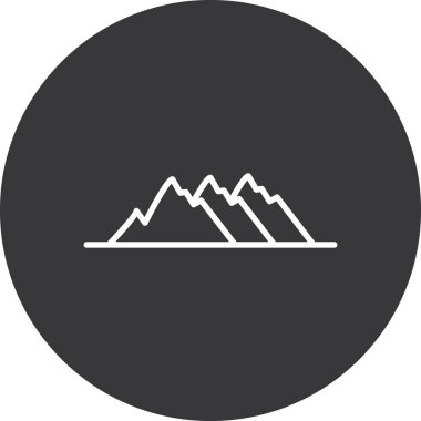 Vektör çizimi, düz simge. dağ simgesi