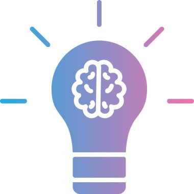 Bir beyin simgesinin vektör çizimi