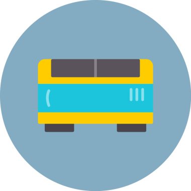 Otobüs. Web simgesi basit illüstrasyon