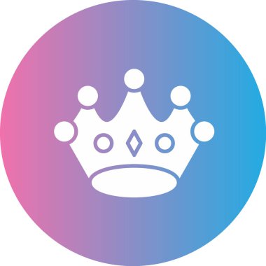 Kraliyet taç ağ simgesi, basit vektör illüstrasyonu