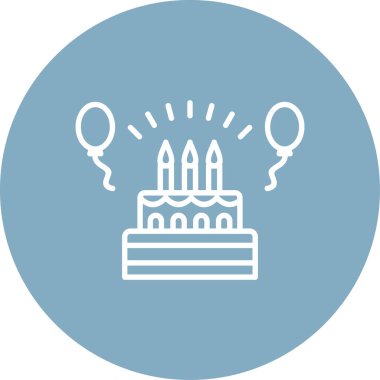 Kek. Web simgesi basit illüstrasyon