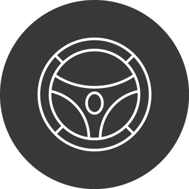 Otomobil direksiyon simgesi Taslak biçiminde