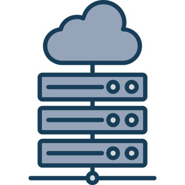 ağ sunucu illüstrasyonu, düzenlenebilir vuruş