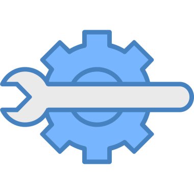 Teçhizat Web simgesi basit illüstrasyon