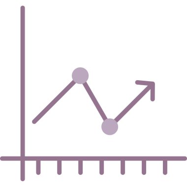 Çubuk grafik düz vektör simgesi