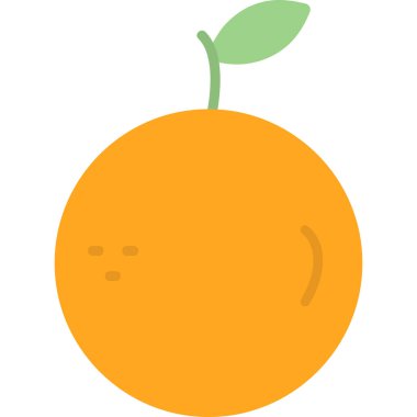 Tatlı turuncu kawaii karakteri