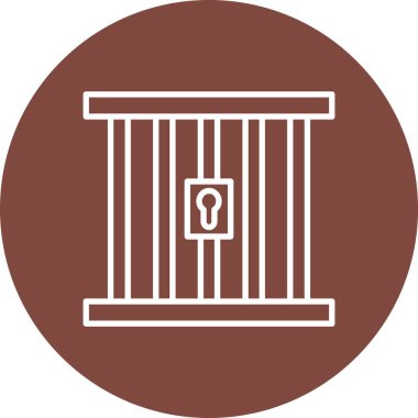 Hapishane simgesi vektör illüstrasyonu