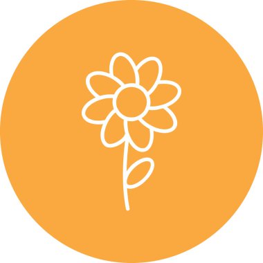 beautiful flower vector line icon