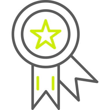 Madalya. Web simgesi basit illüstrasyon