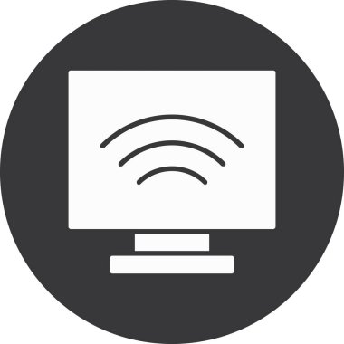 Kablosuz. Web simgesi basit illüstrasyon