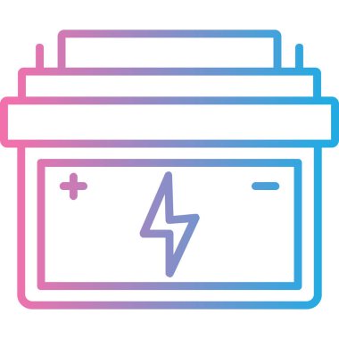 pil simgesi, vektör illüstrasyonu