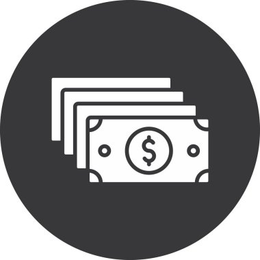 para vektör simgesi. Bu düz yuvarlak sembol gri renk ve gri renkler kullanır ve beyaz arkaplanda izole edilir