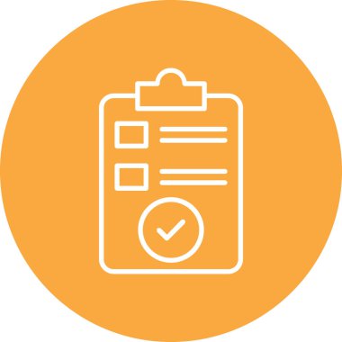 Kontrol listesi simgesi, vektör illüstrasyonu