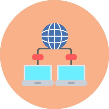 İnternet web düz simge tasarımı