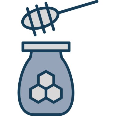 arkaplanda izole edilmiş bal kavanozu simgesi