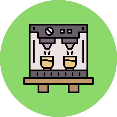 kahve makinesi simgesini, vektör çizim