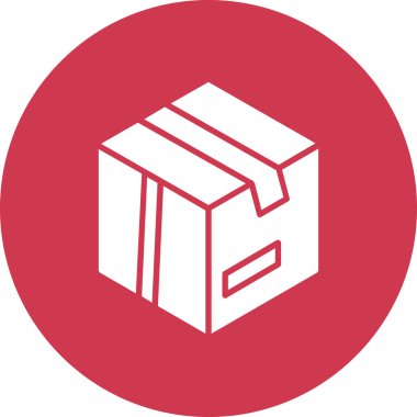 Kutu. Web simgesi basit illüstrasyon