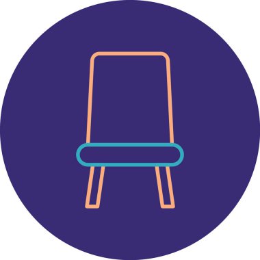 Sandalye. Web simgesi basit illüstrasyon