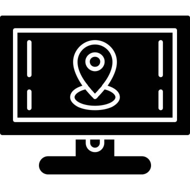 konum. Web simgesi basit illüstrasyon