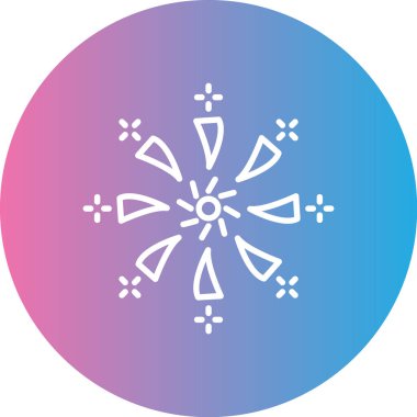 Kar tanesi. Web simgesi basit illüstrasyon