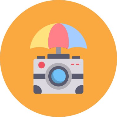 kamera düz vektör simgesi