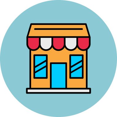 Dükkan. Web simgesi basit illüstrasyon